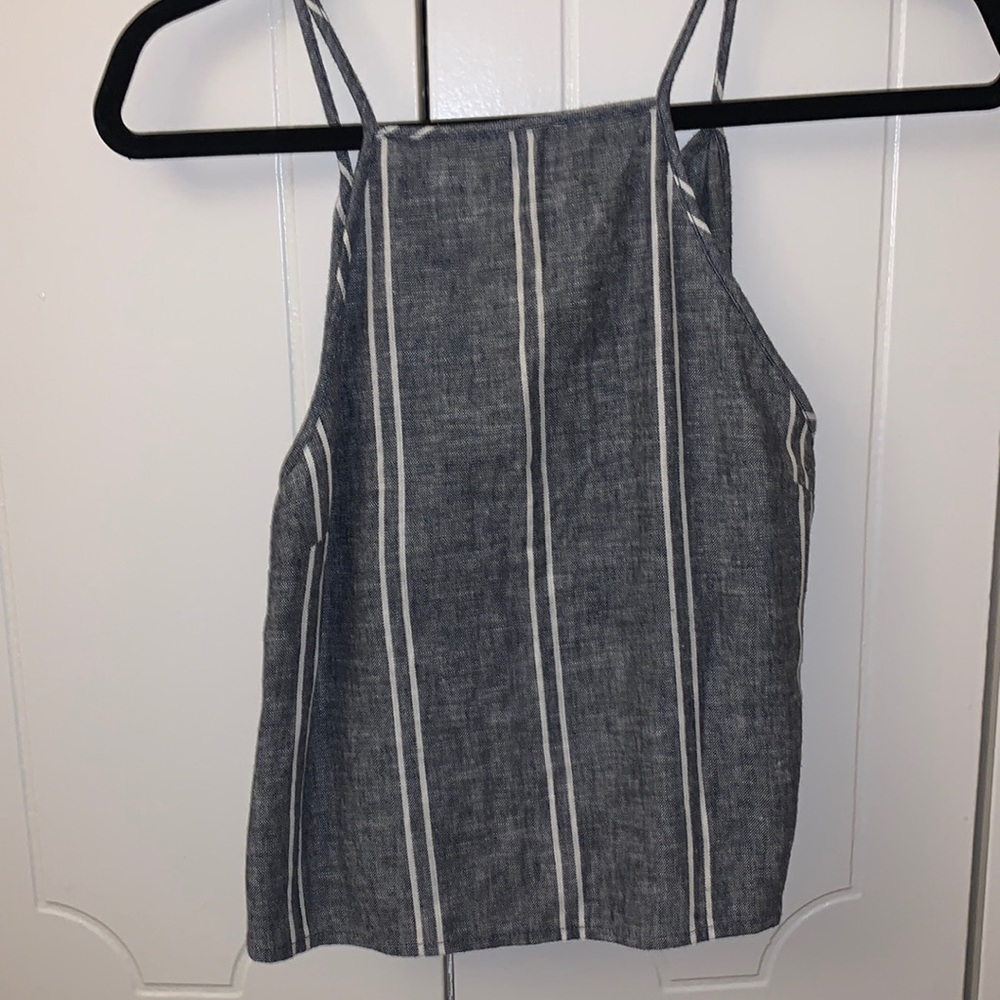 BP blue and white stripe tank top